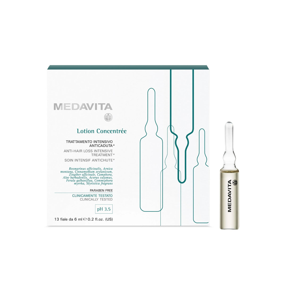 Medavita Lotion Concentrée Anti-Hair Loss Intensive Treatment 13x6ml scalp lotion ampoules #Size_13x6ml