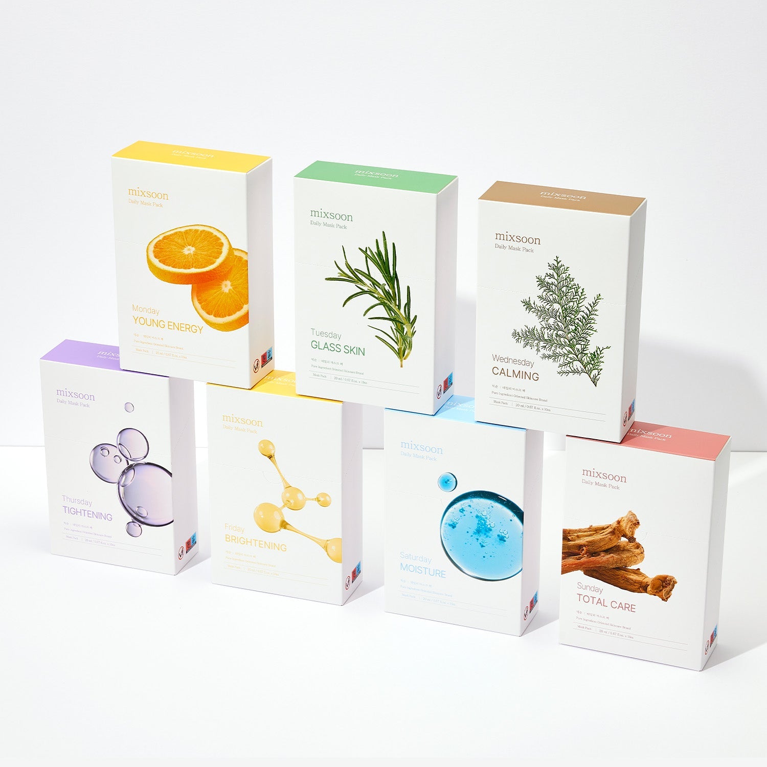 Mixsoon Daily Mask Weekly Care Set 7x20ml #Size_7x20ml