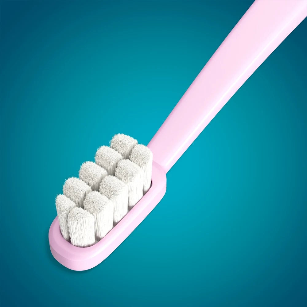 MEDIBLANC Silky Soft Bristles Toothbrushes 4-Pack brush head close-up