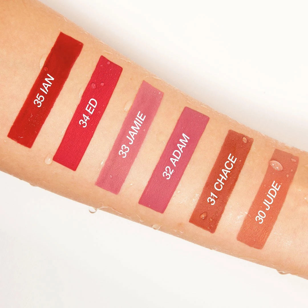 SLA Paris Lip Crush Liquid Matte Lipstick shade chart